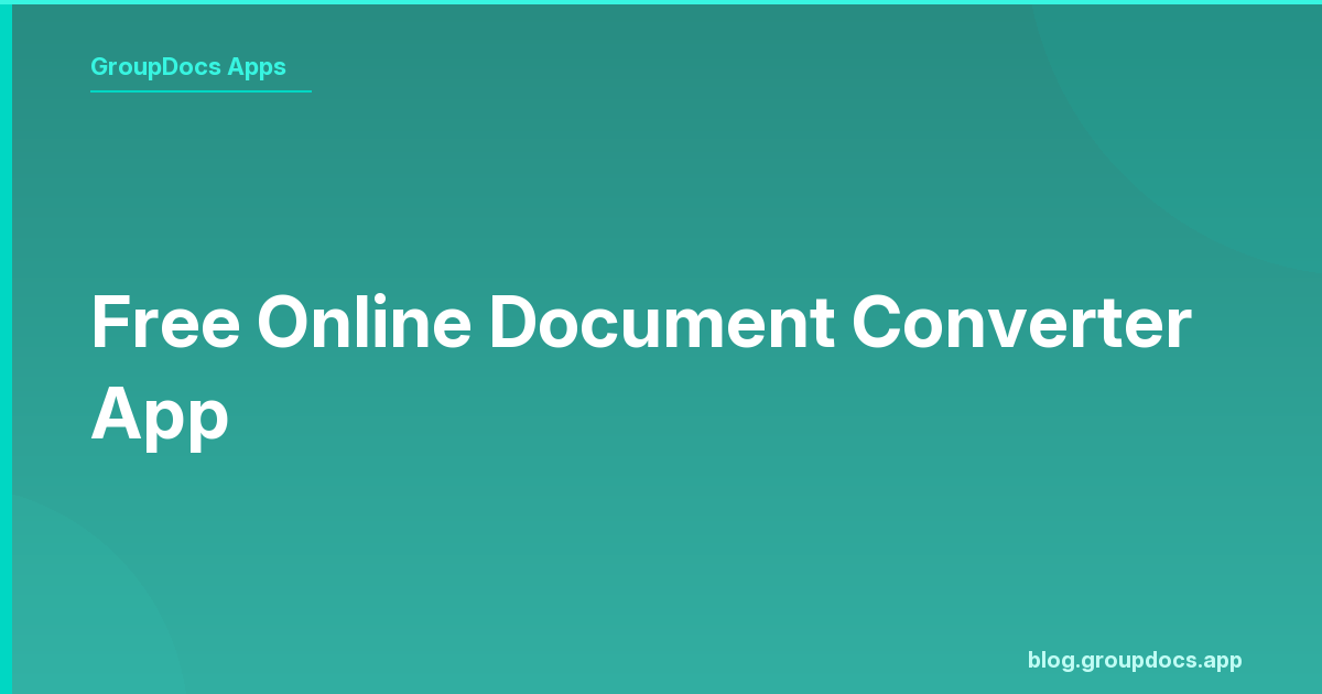 Free online document converter app