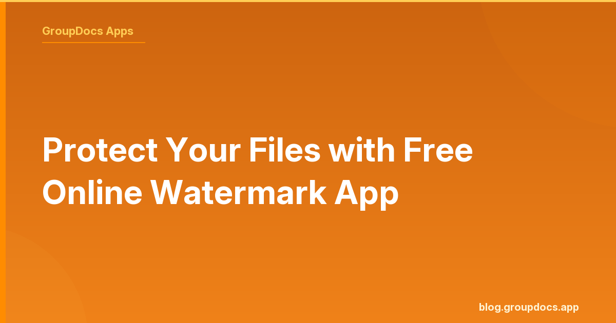 Free online watermark app
