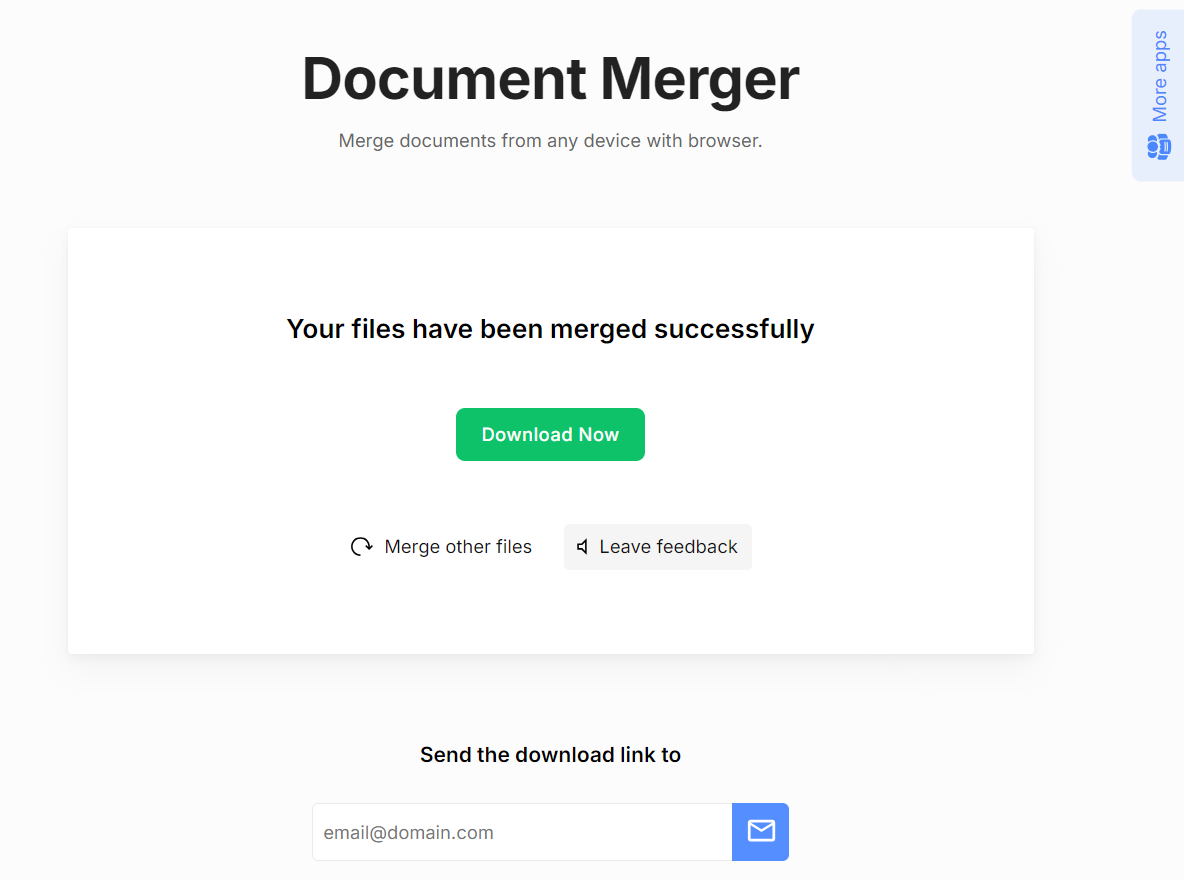 How to merge files online
